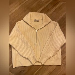 EVERLANE Women’s Half Zip Wool Sweater Large